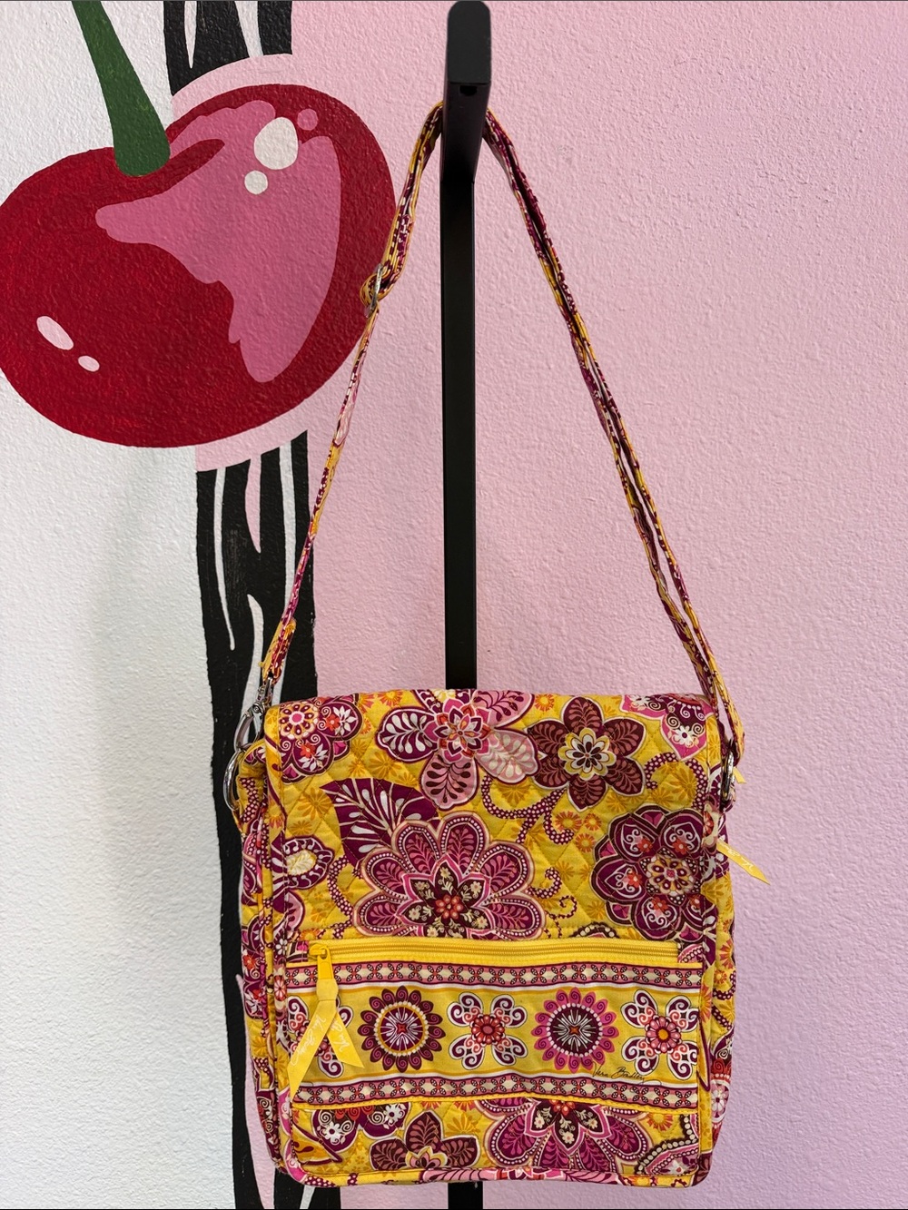 VERA BRADLEY Messenger Bag Bali Gold Quilted Crossbody Purse